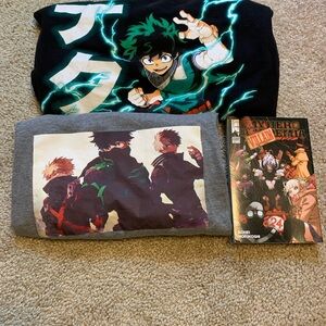 My Hero Academia Graphic Tees and Manga Bundle